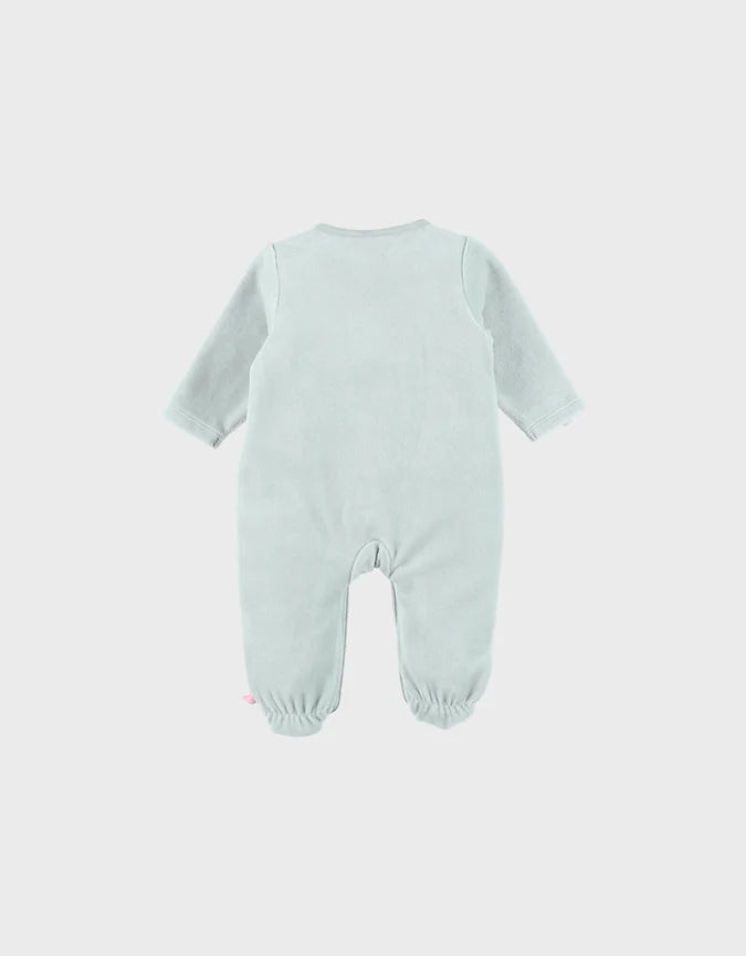 Nookies Pyjama Velvet Aqua Romantic Flowers 3M