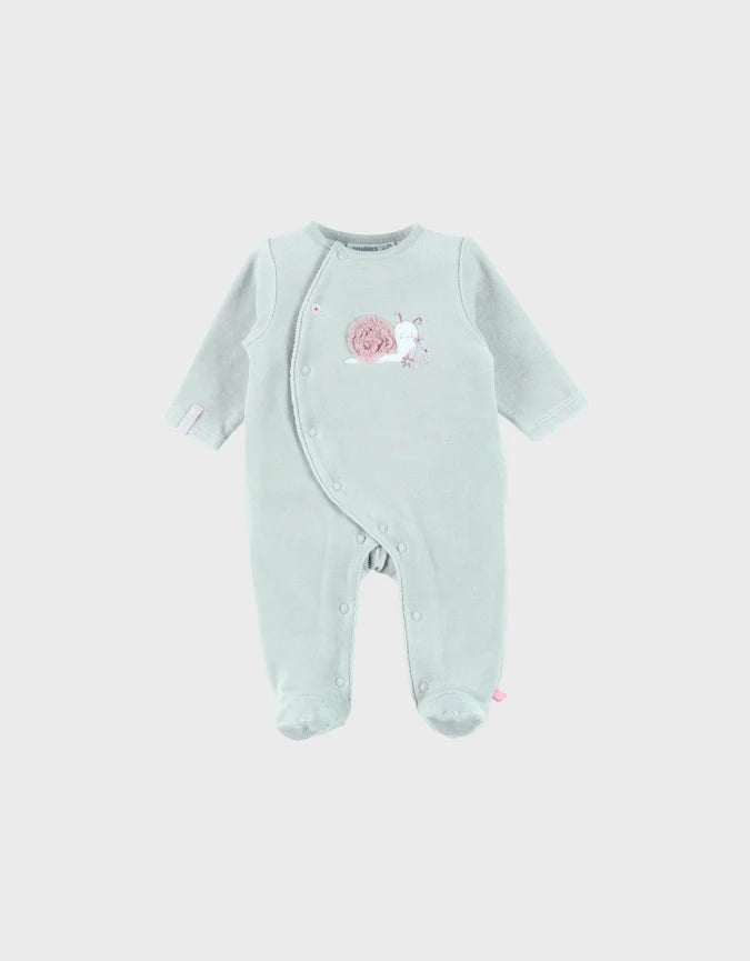 Nookies Pyjama Velvet Aqua Romantic Flowers 3M