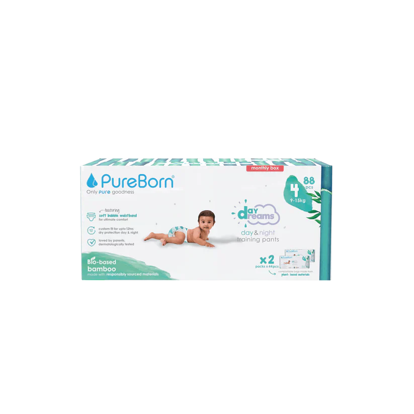 Pureborn Master Pack Day Dreams Training Pants Made with bio-based bamboo material - Ultra-Soft