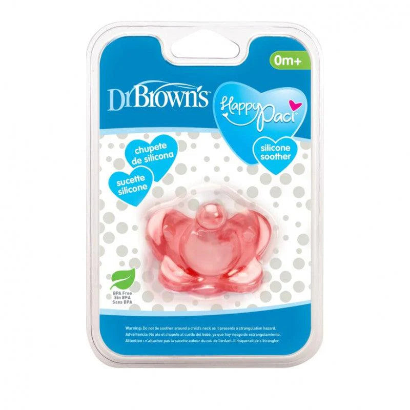 dr browns pacifier stage 1 0m+ red orthodontic soother
