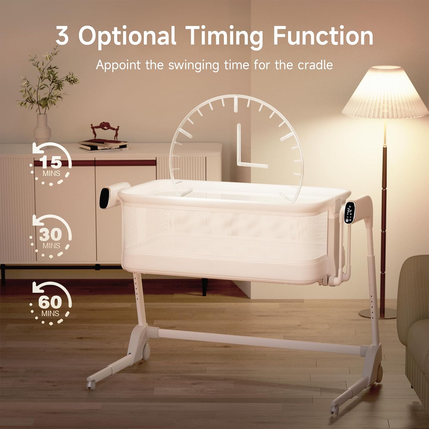Miila Nova Smart Soothing Bassinet – 2-in-1 Baby Bassinet & Playpen
