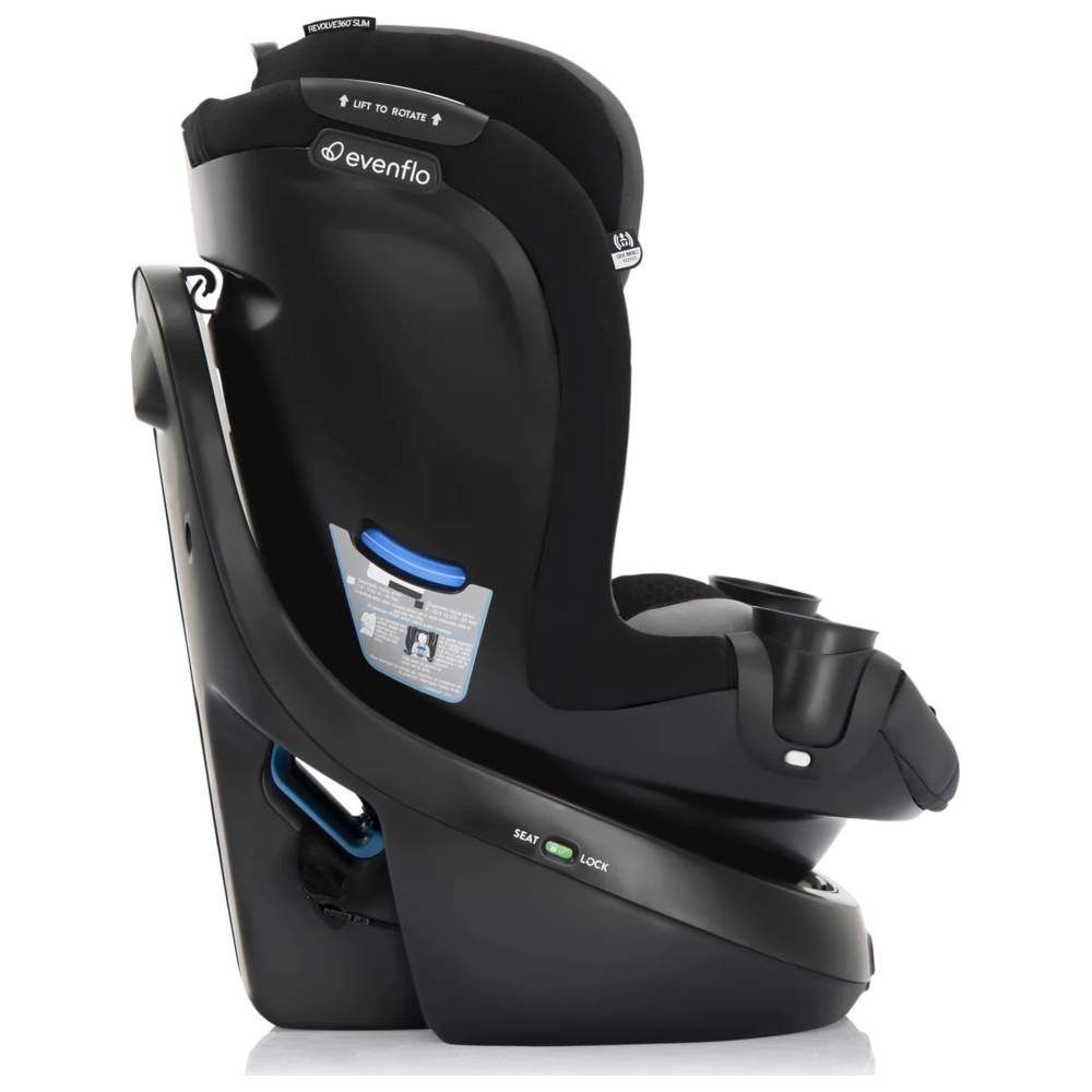 evenflo revolve360 slim 2-in-1 carseat canton black