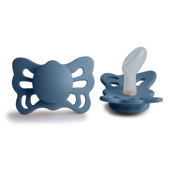 frigg butterfly silicone pacifier 0-6m 1-pack ocean view x