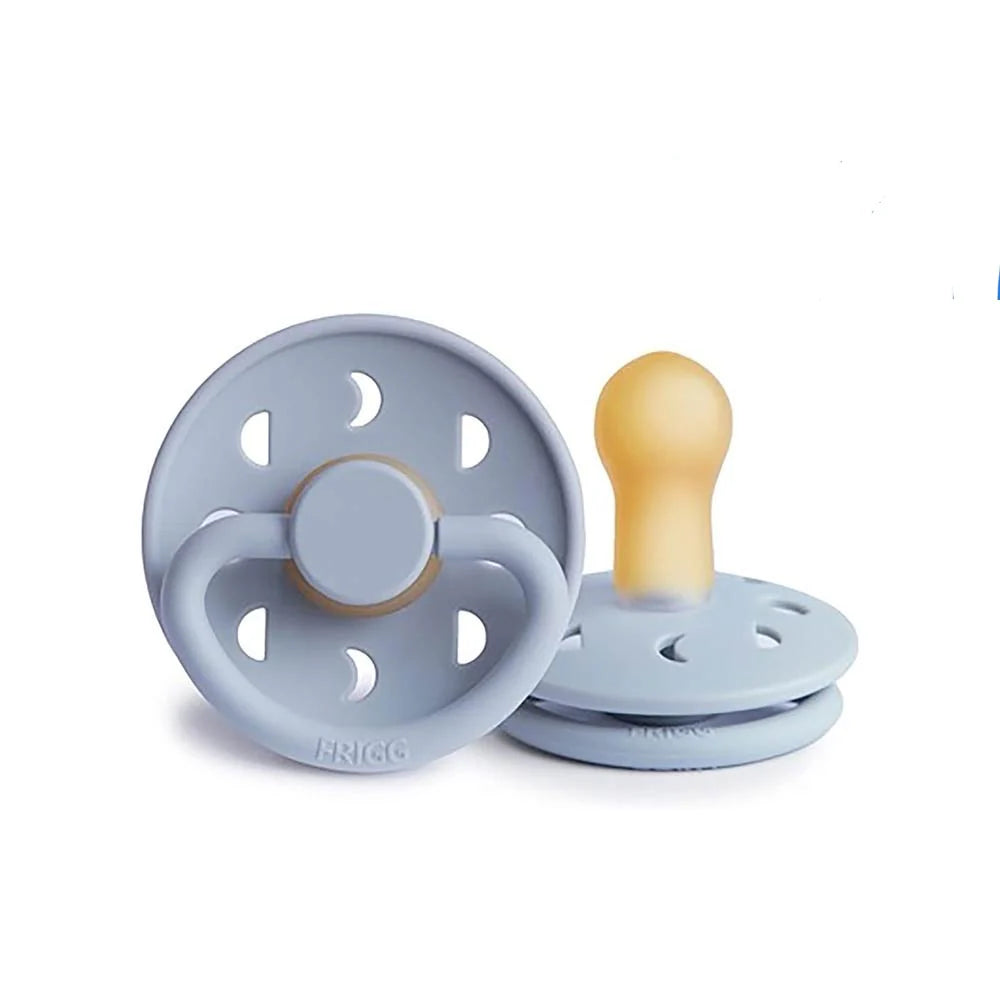 frigg moon phase latex  pacifier 0-6m 1-pack powder blue