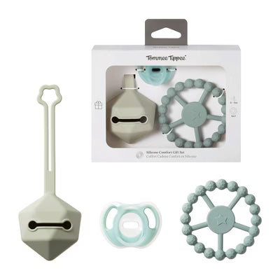 tommee tippee silicone feeding set baby bowl plate spoon blue
