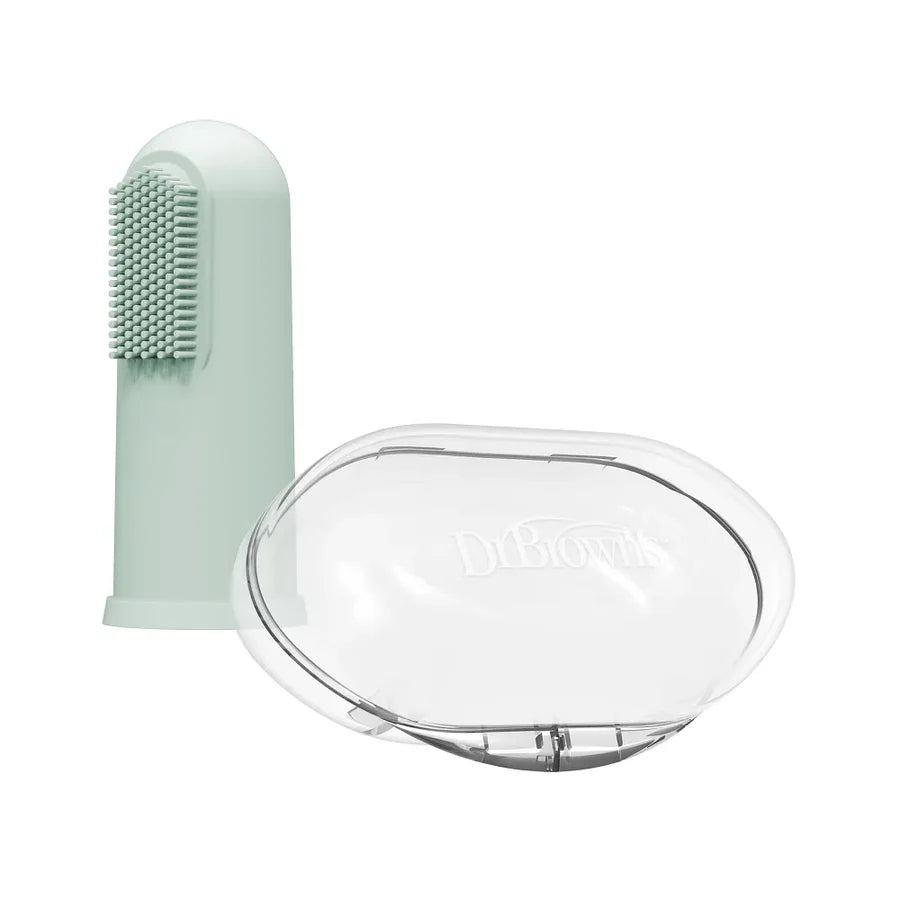 dr browns silicone finger toothbrush baby oral care green