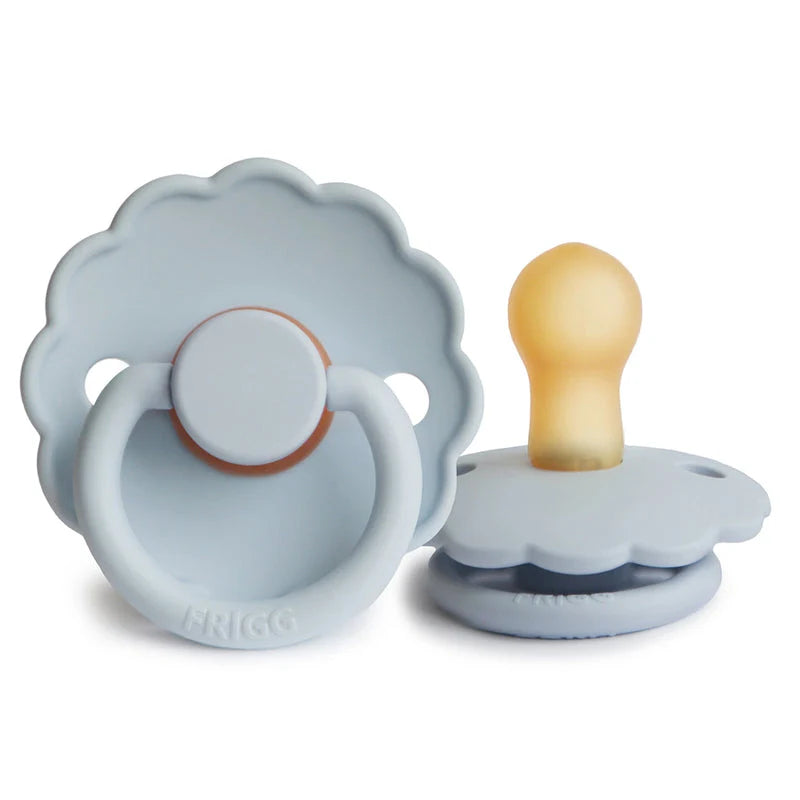 frigg daisy latex  pacifier 0-6m 1-pack powder blue