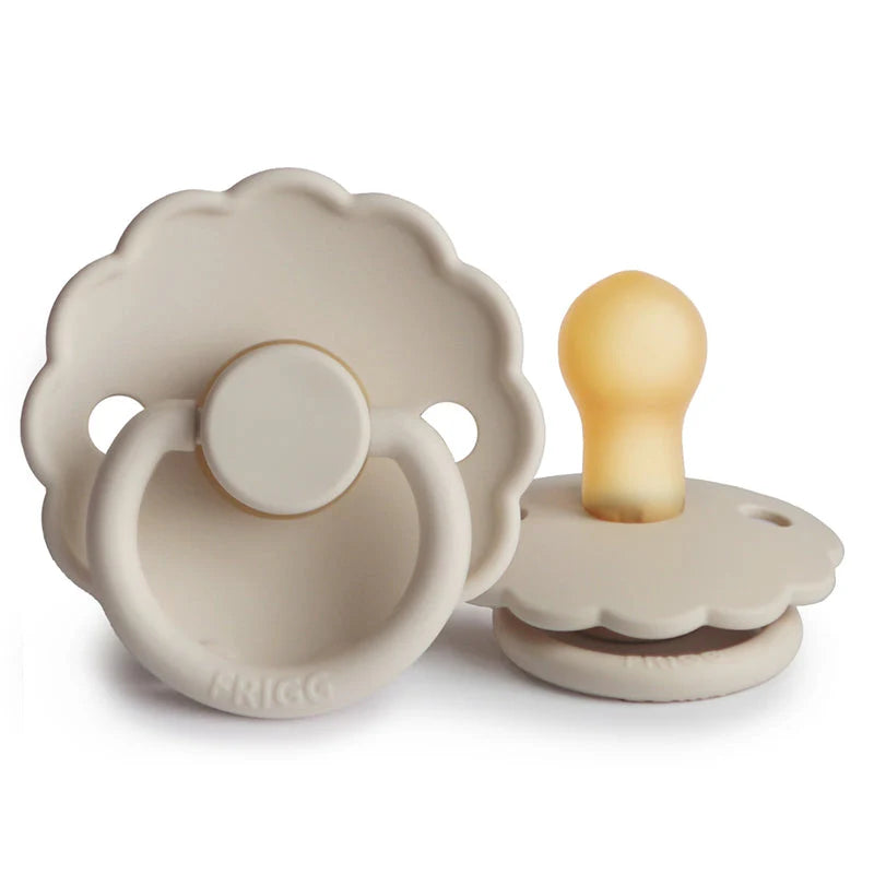 frigg daisy latex  pacifier 0-6m 1-pack sandstone