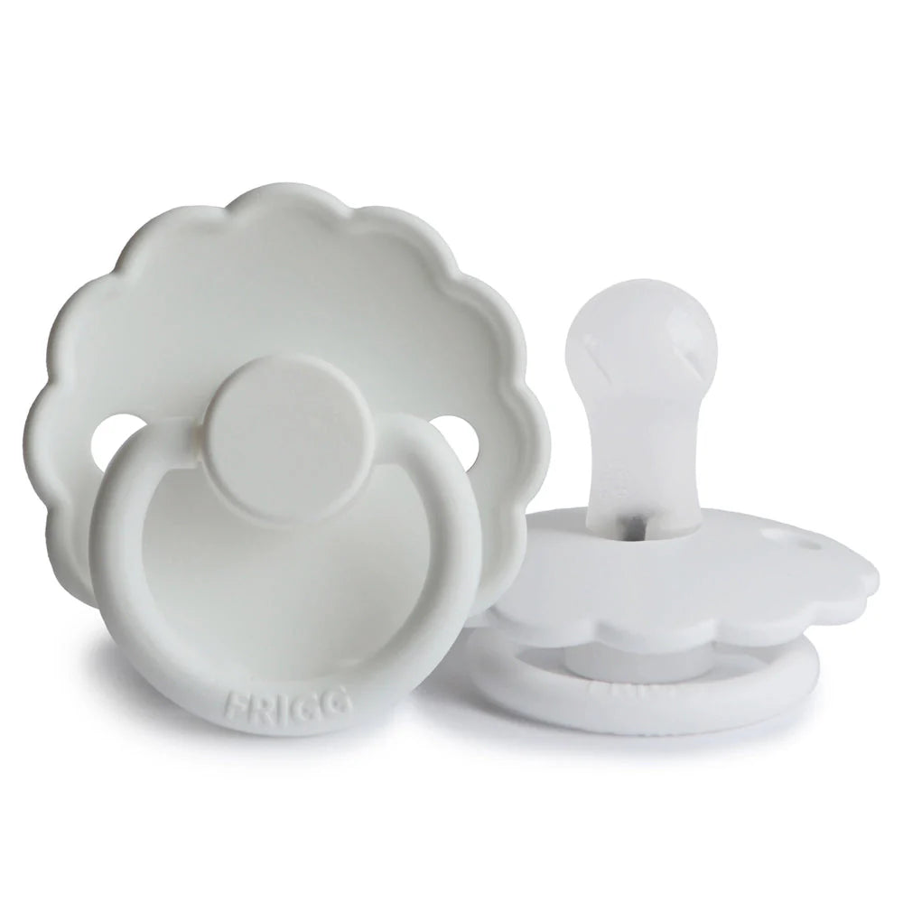 frigg daisy silicone  pacifier 0-6m 1-pack bright white x