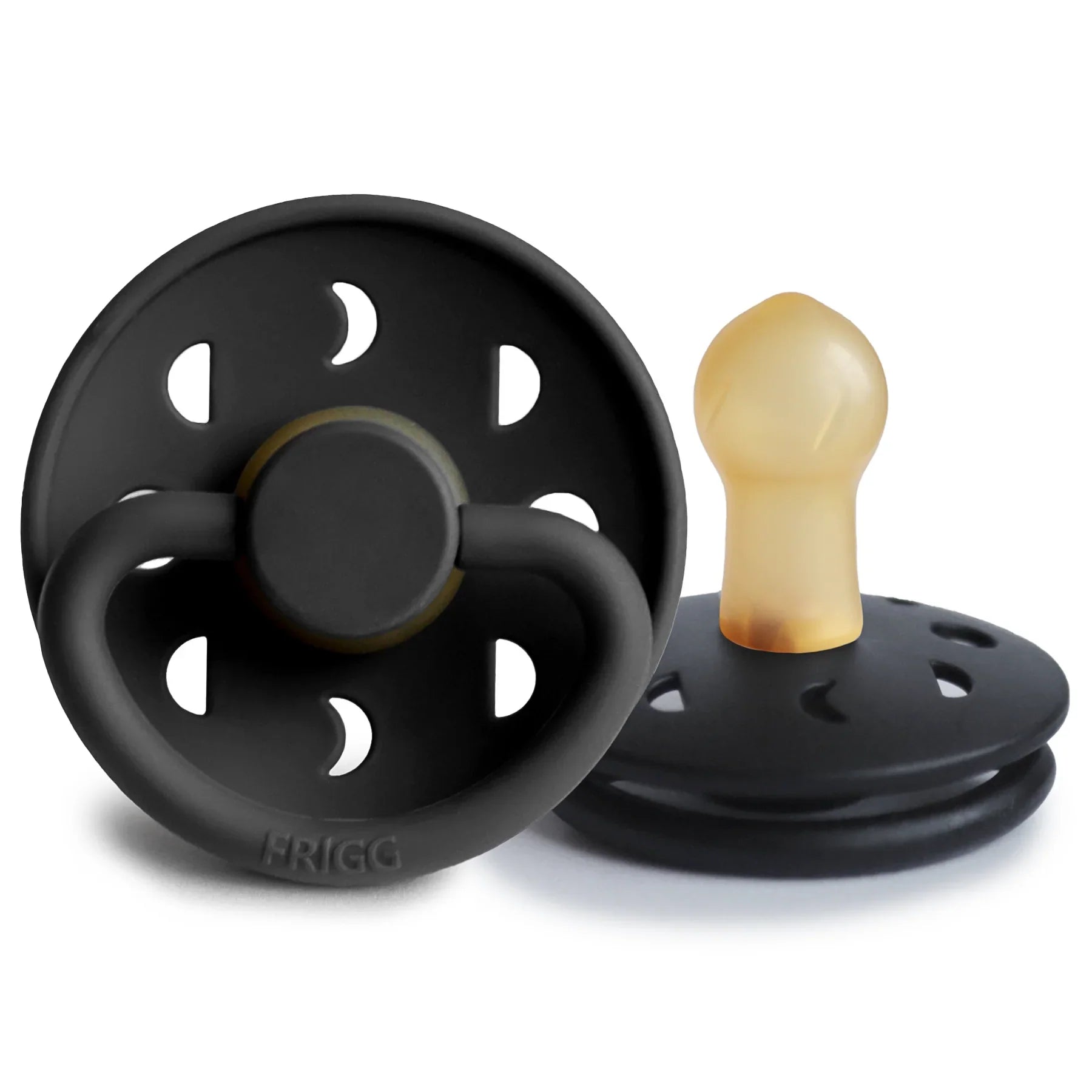 frigg moon phase latex  pacifier 0-6m 1-pack jet black