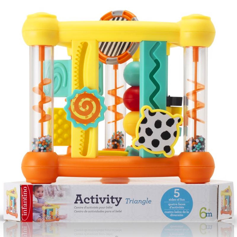 infantino baby activity triangle sensory play toy