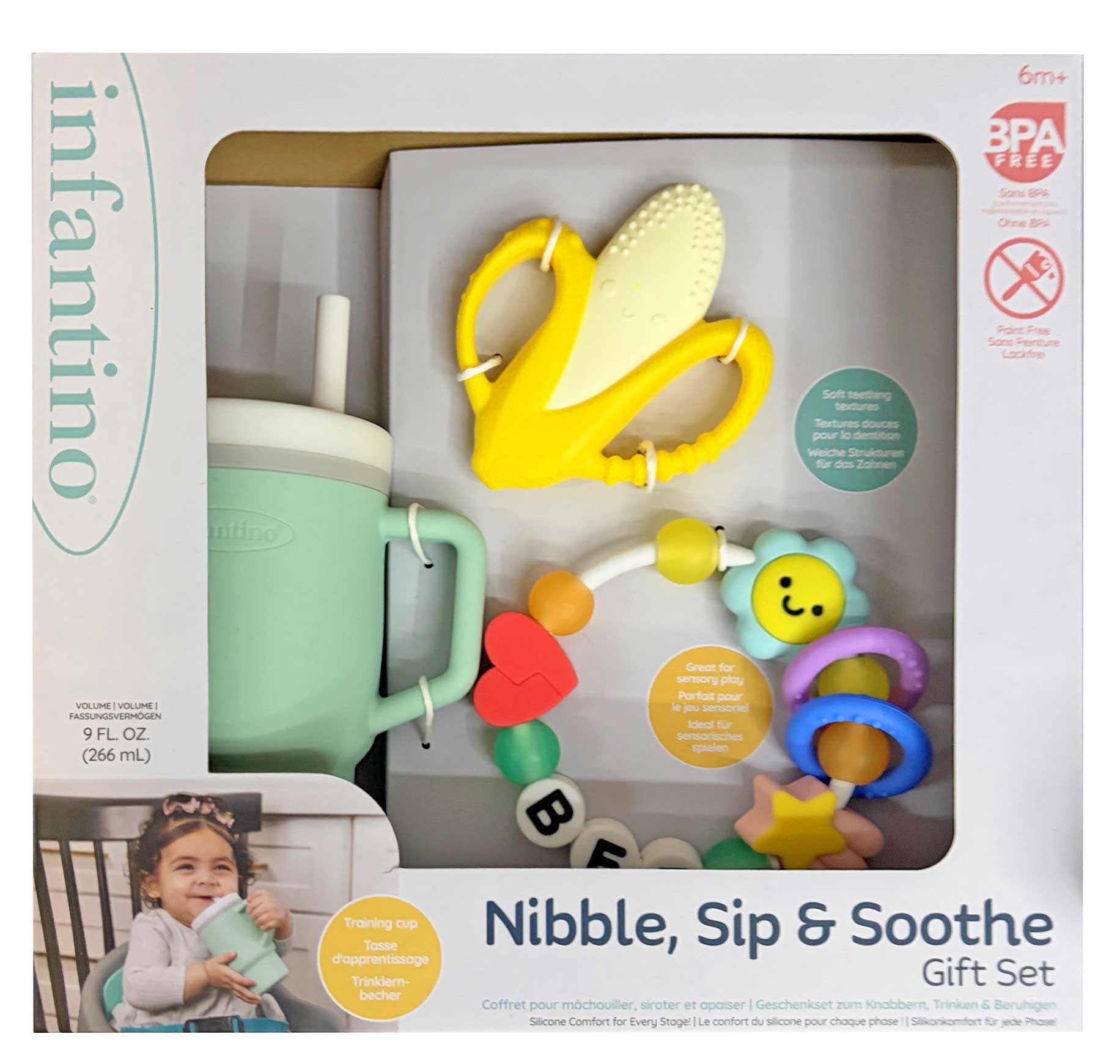 infantino nibble sip & soothe gift set
