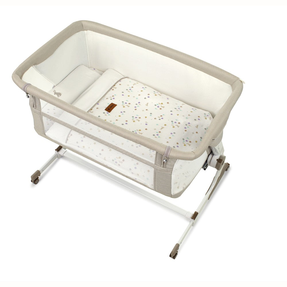 jane baby side crib iris beige bedside sleeper cot