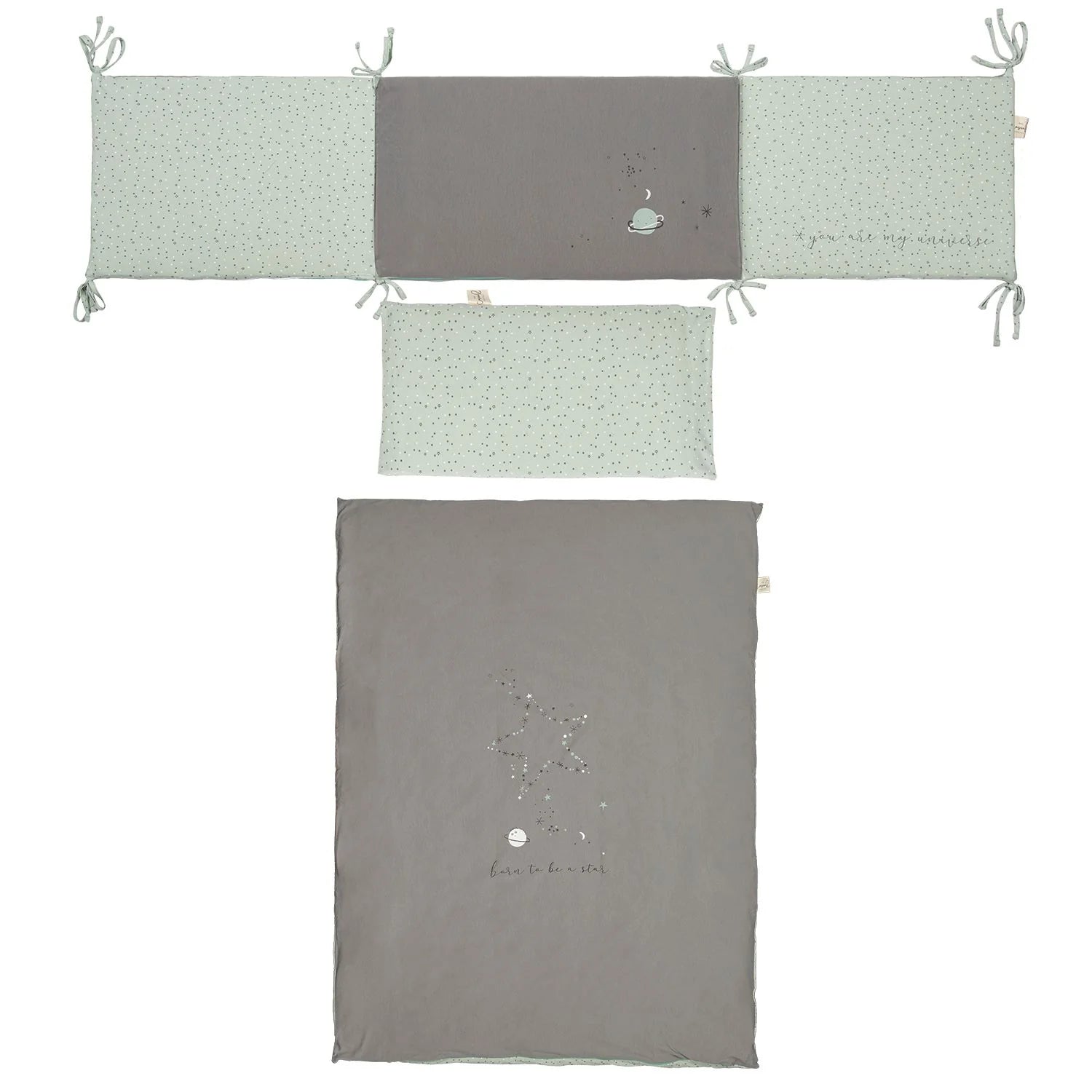 bimbidreams bedding set planet green
