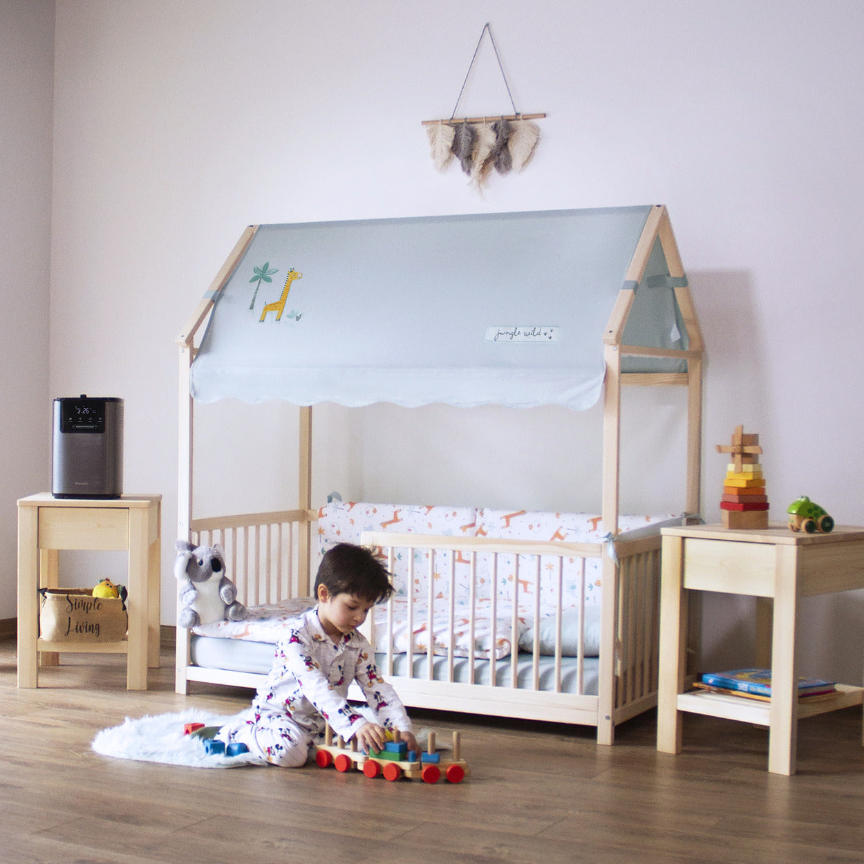 kukka wooden house bed 140x70cm kids toddler bed