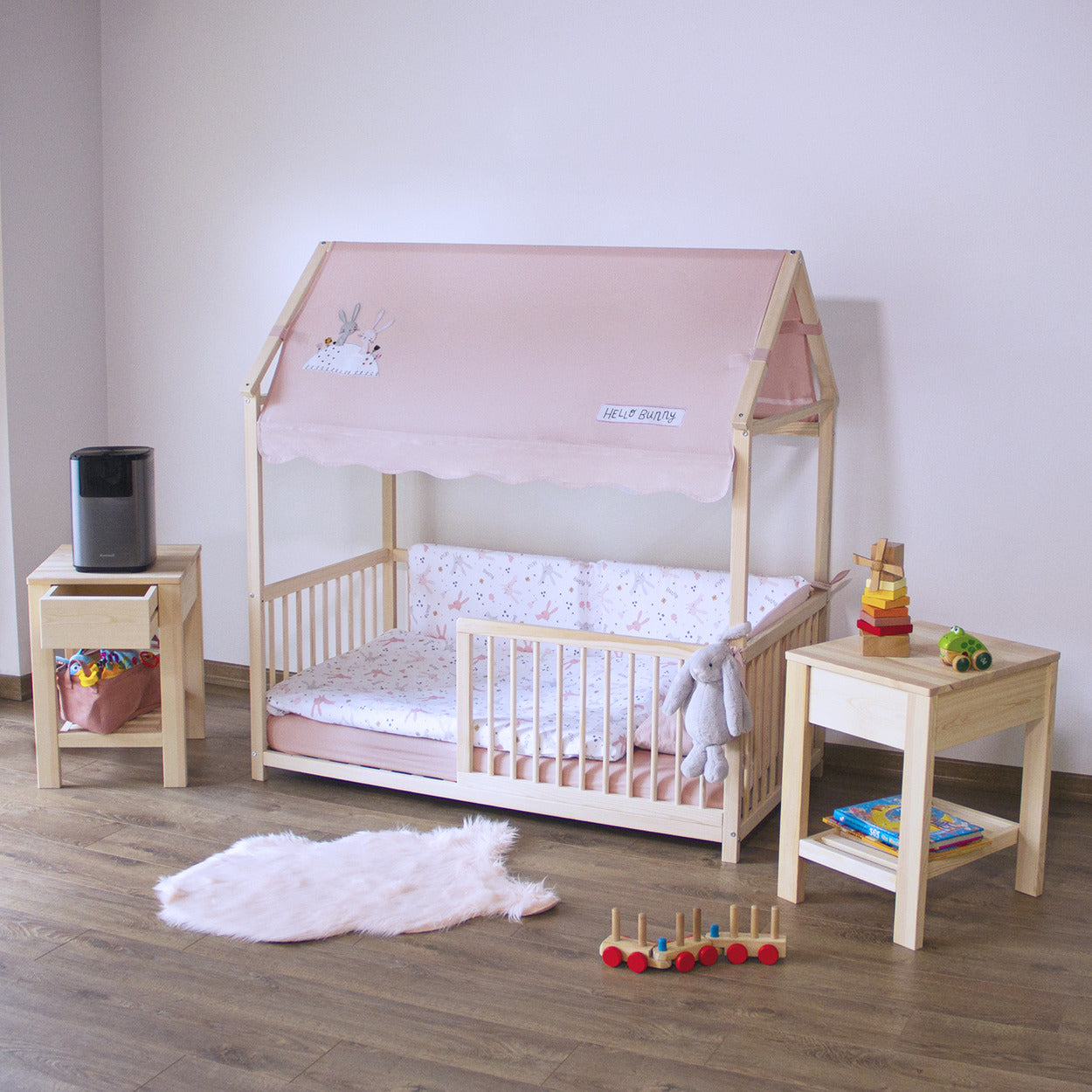 kukka wooden house bed 140x70cm kids toddler bed