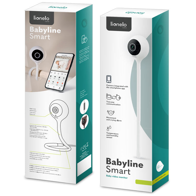 lionelo baby monitor babyline smart white video baby monitor