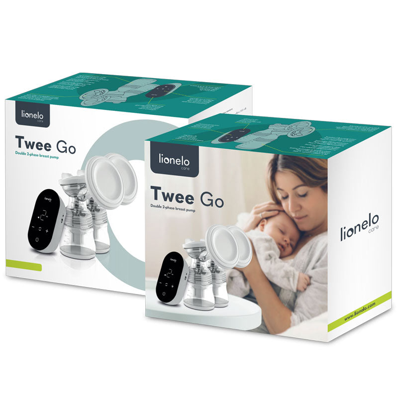 lionelo twee go breast pump grey electric breast pump