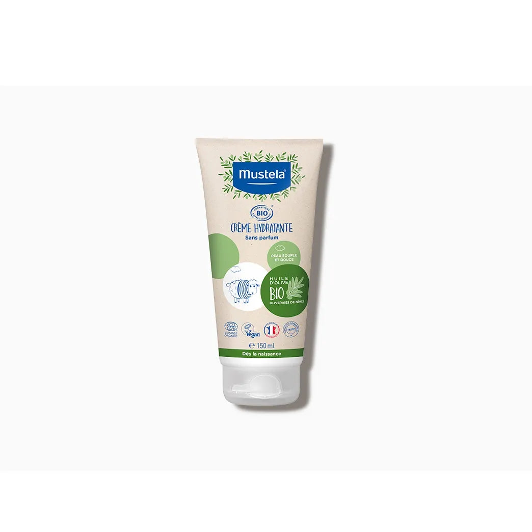 mustela organic moisturizing cream 150ml baby face and body lotion