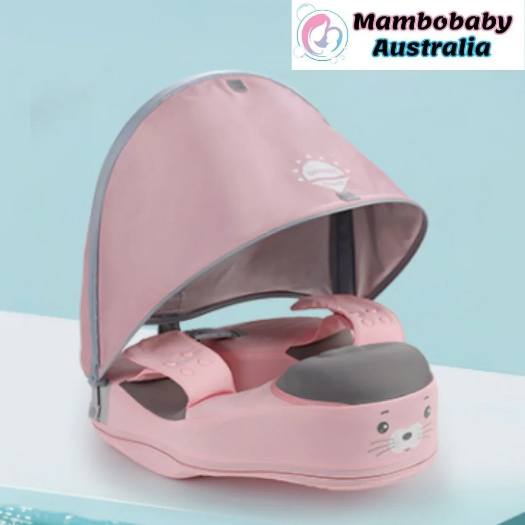Mambobaby Waist Baby Float W/ Canopy - Seal