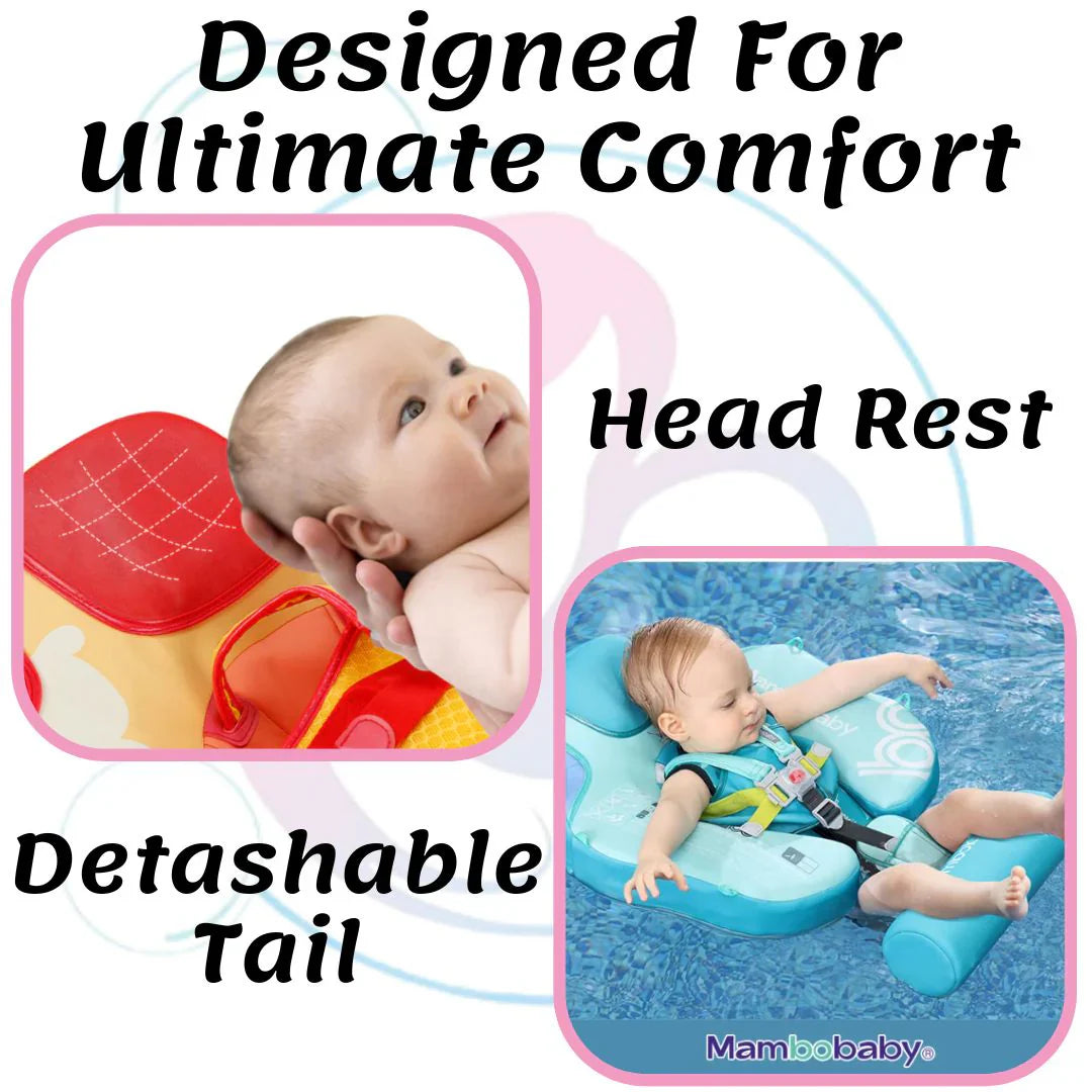 Mambobaby Non-Inflatable Chest Baby Float with Canopy - Lady Bird