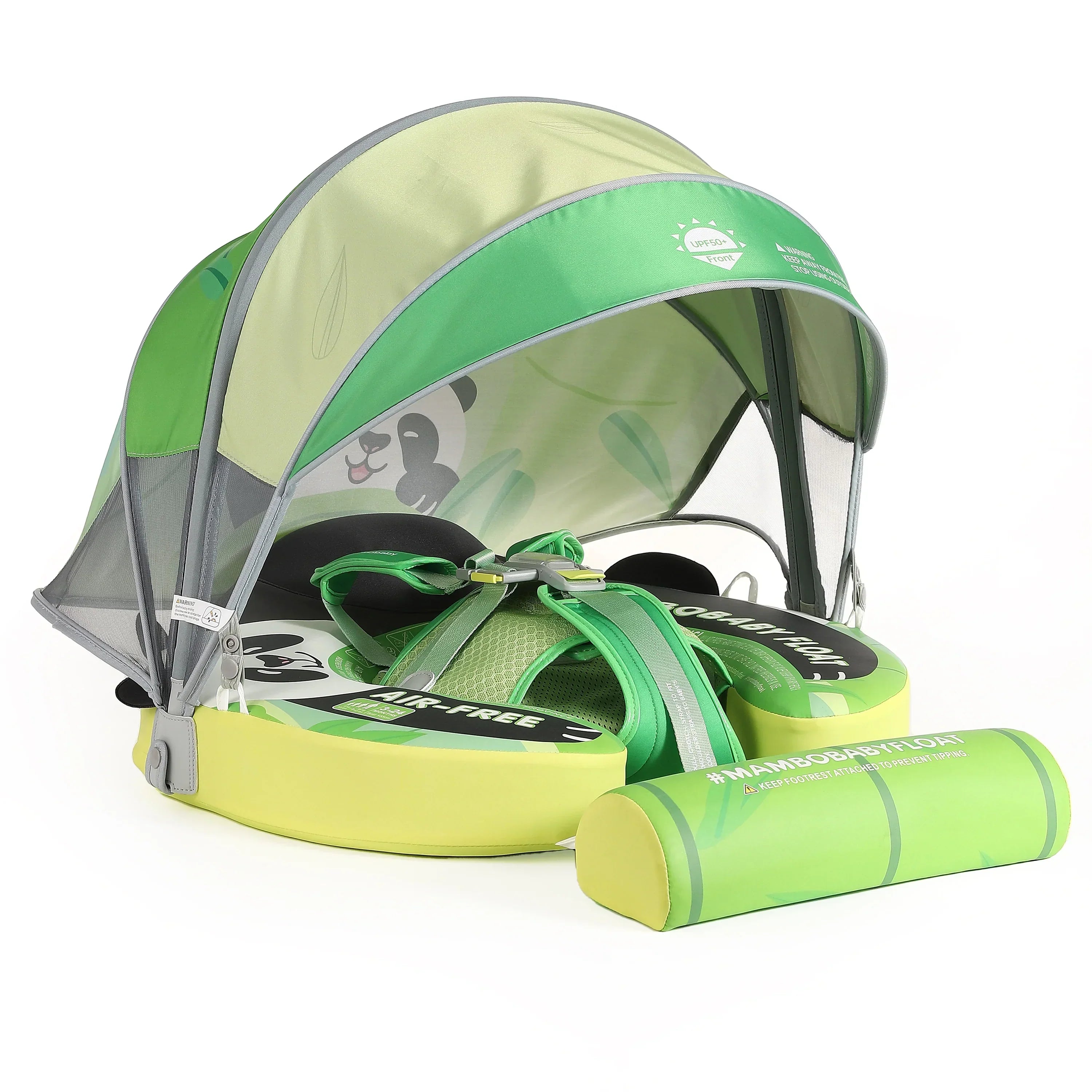 Mambobaby Non-Inflatable Chest Baby Float with Canopy -Panda
