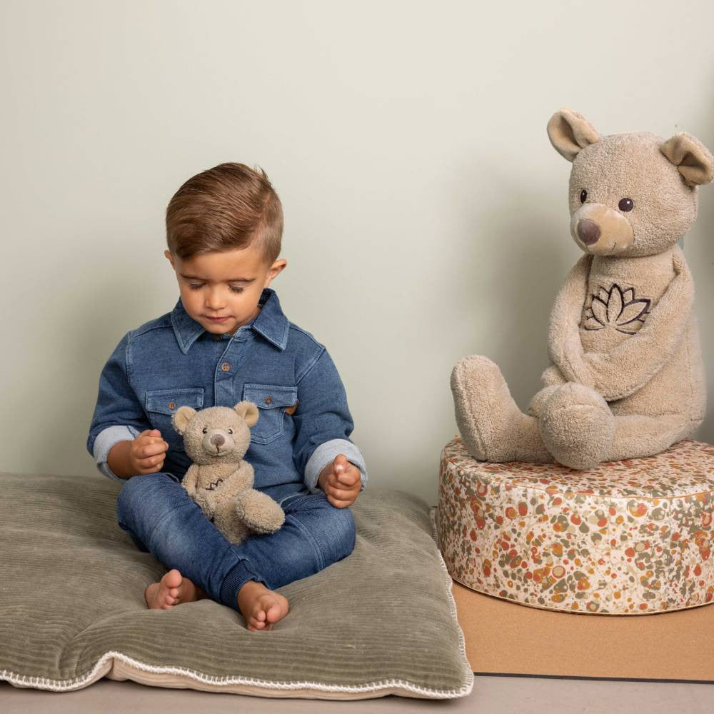 happy horse mindful bear comforter soft toy 22cm security blanket