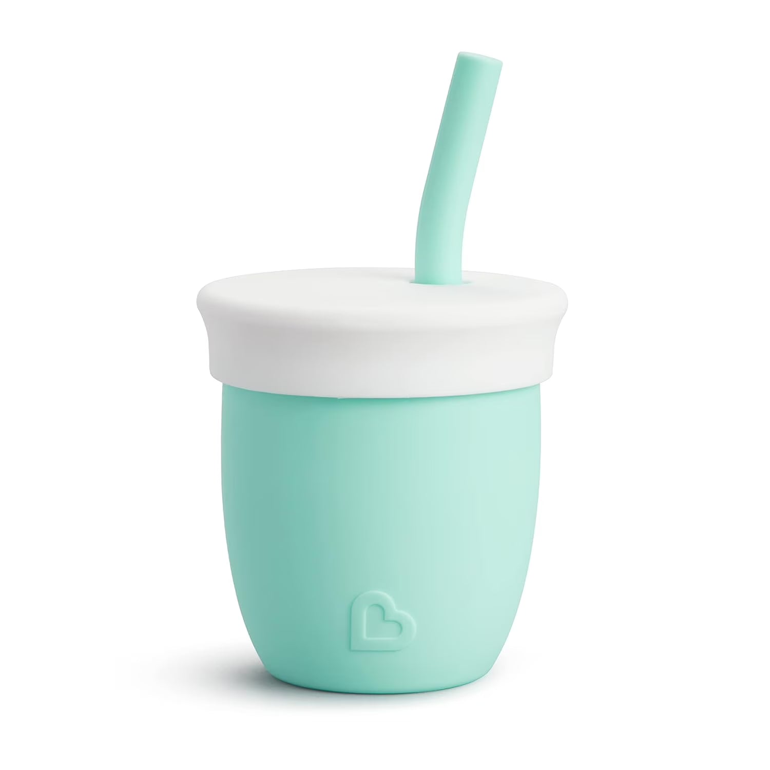 munchkin silicone training cup with straw mint 4oz toddler cup