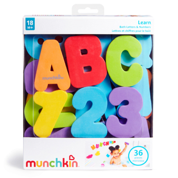 munchkin learn bath letters & numbers-brights