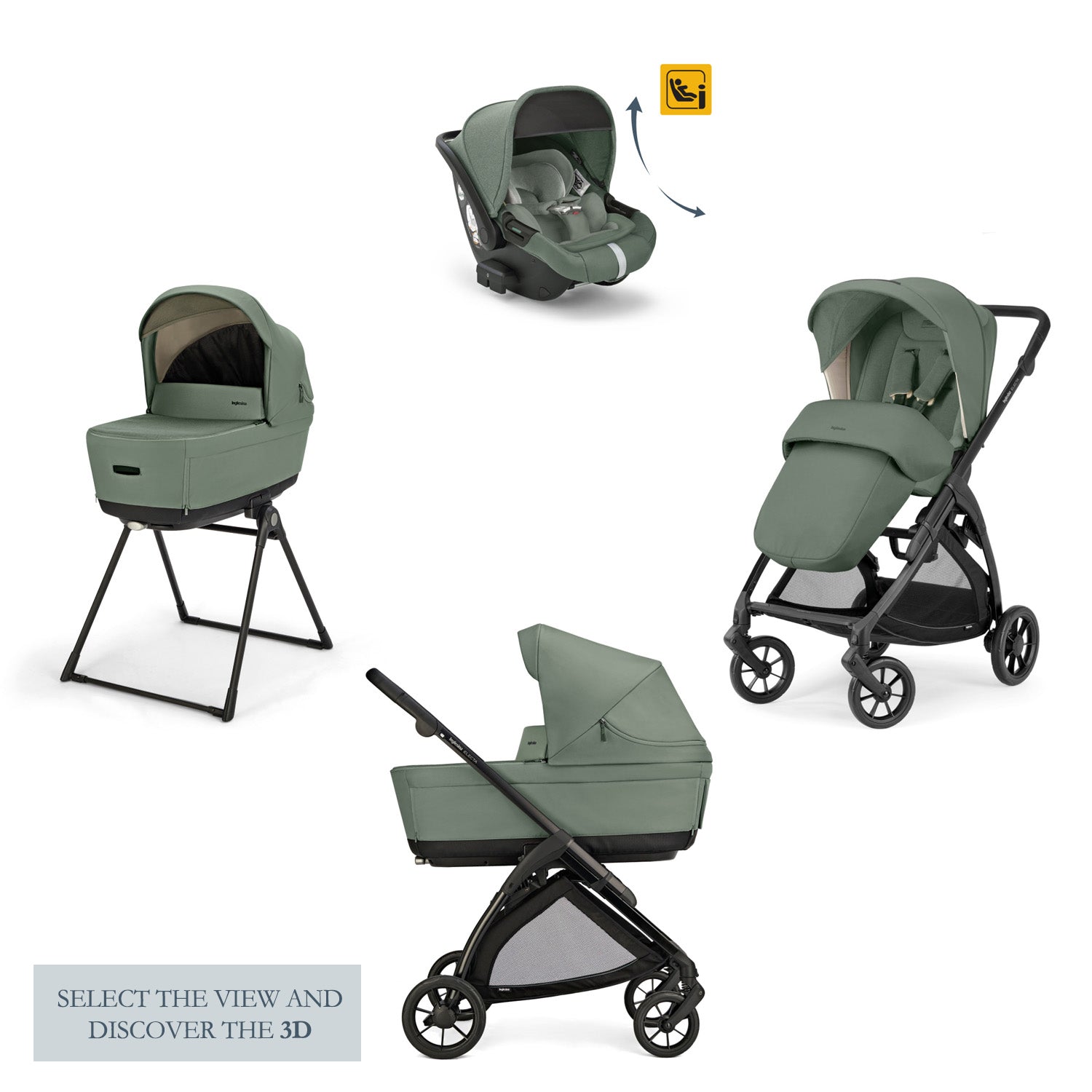 inglesina (ka52s) electa drw recline travel sys murray green