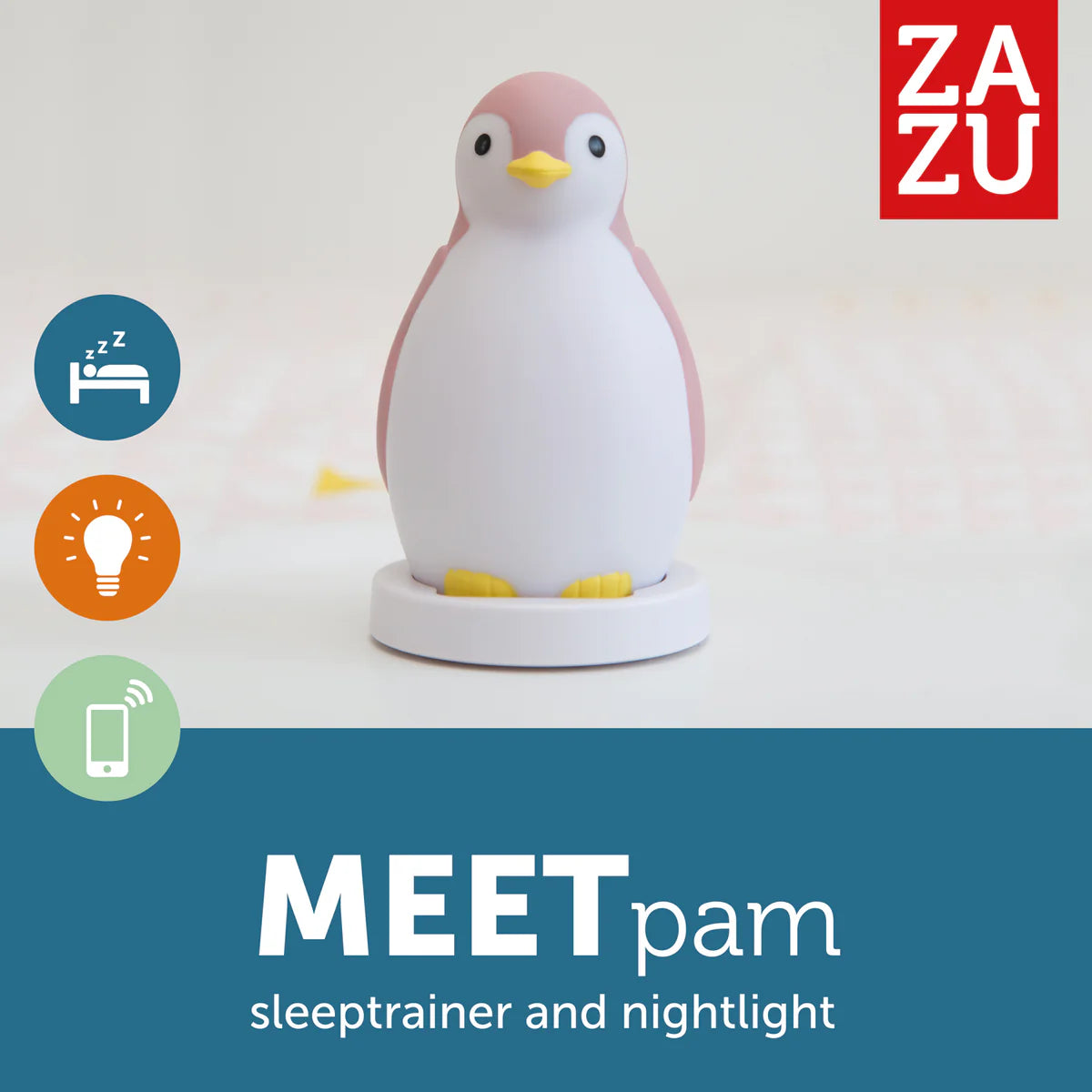 zazu pam sleep trainer clock night light for kids with color system