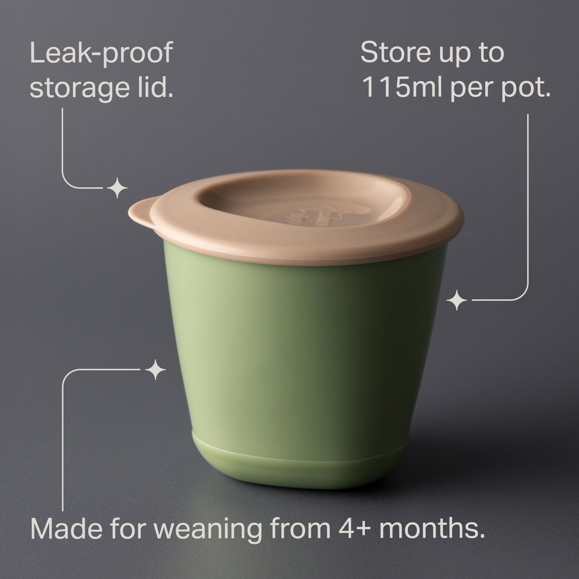 tommee tippee pop up weaning food pots 4oz baby storage containers