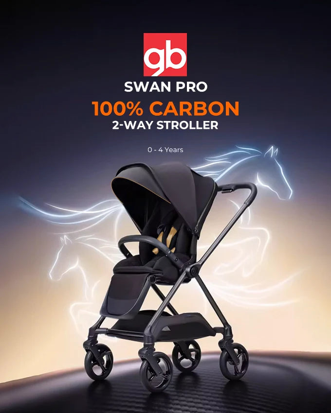 Gb Swan Pro Carbon Fiber Baby Stroller | Lightweight 2-Way Reversible Stroller 0-36 Months