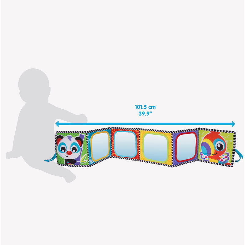 playgro convertible tummy time mirror and book