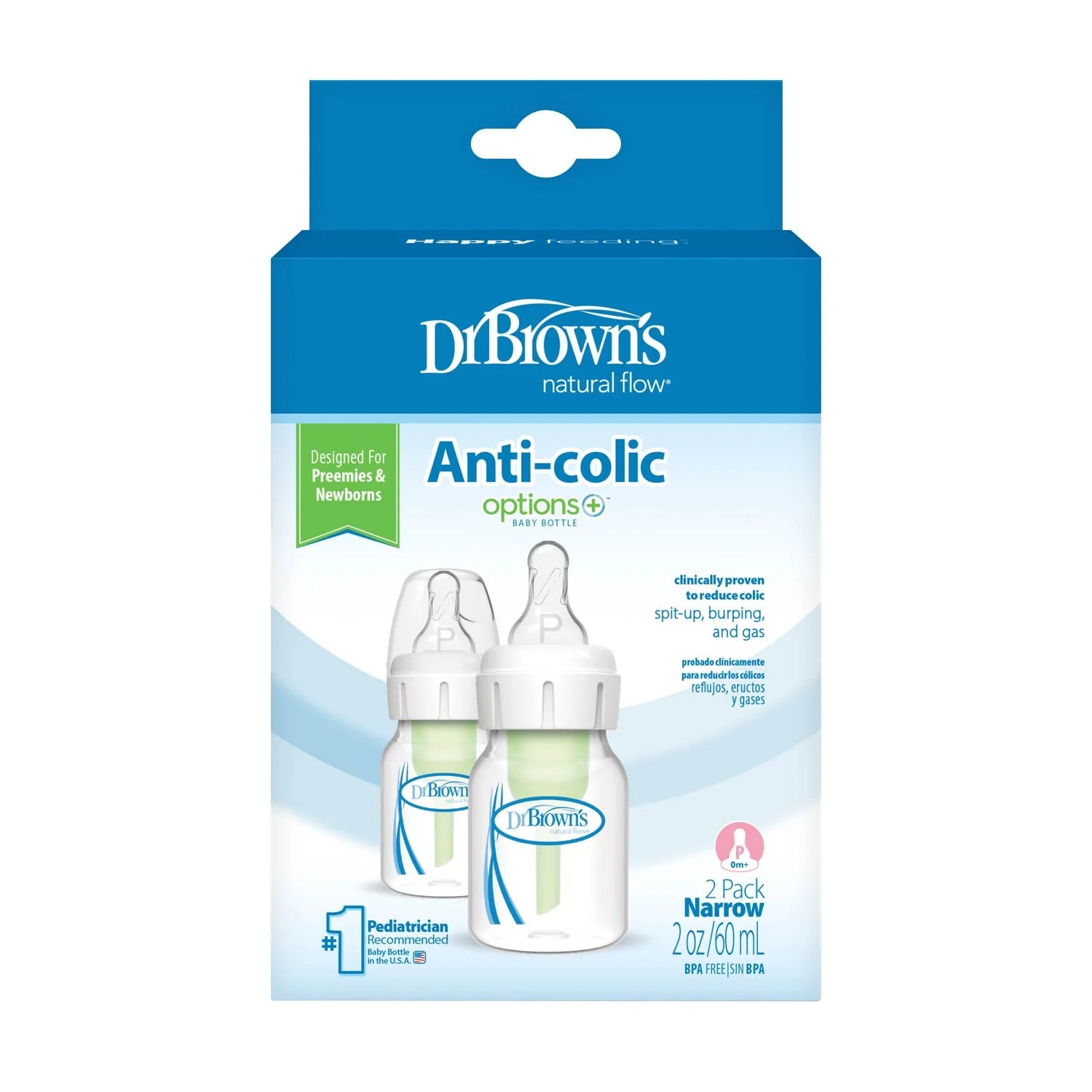 dr browns baby bottles 60ml 2 pack anti colic