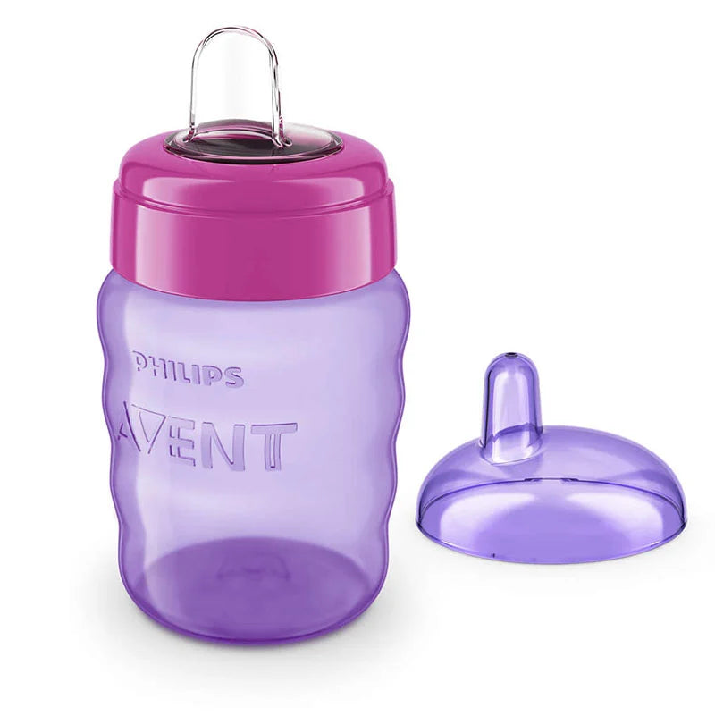 philips avent easy sip cup 260ml 12m+ red purple toddler training cup