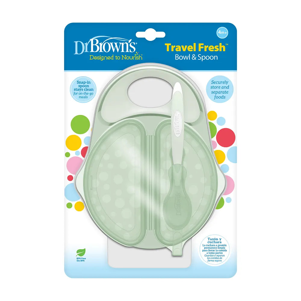 dr browns travel feeding bowl and spoon set baby weaning
