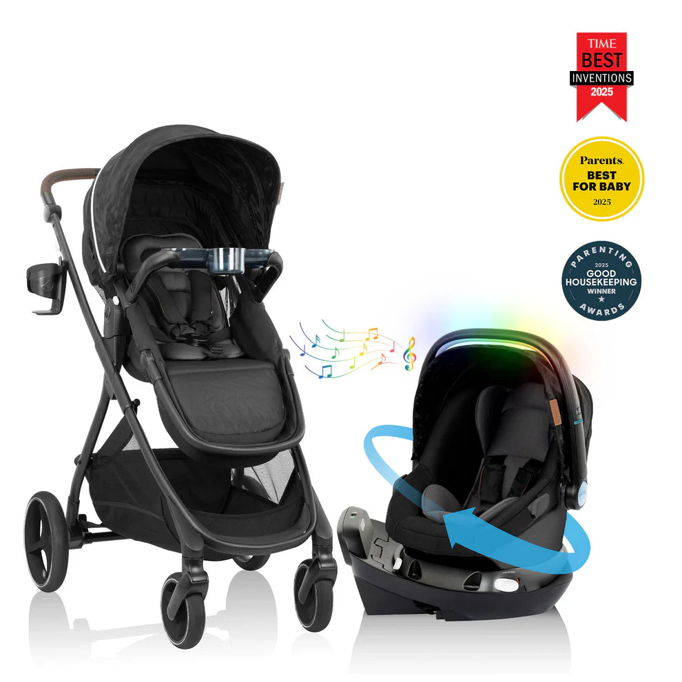 evenflo shyft intuiti plus travel system dubhan black
