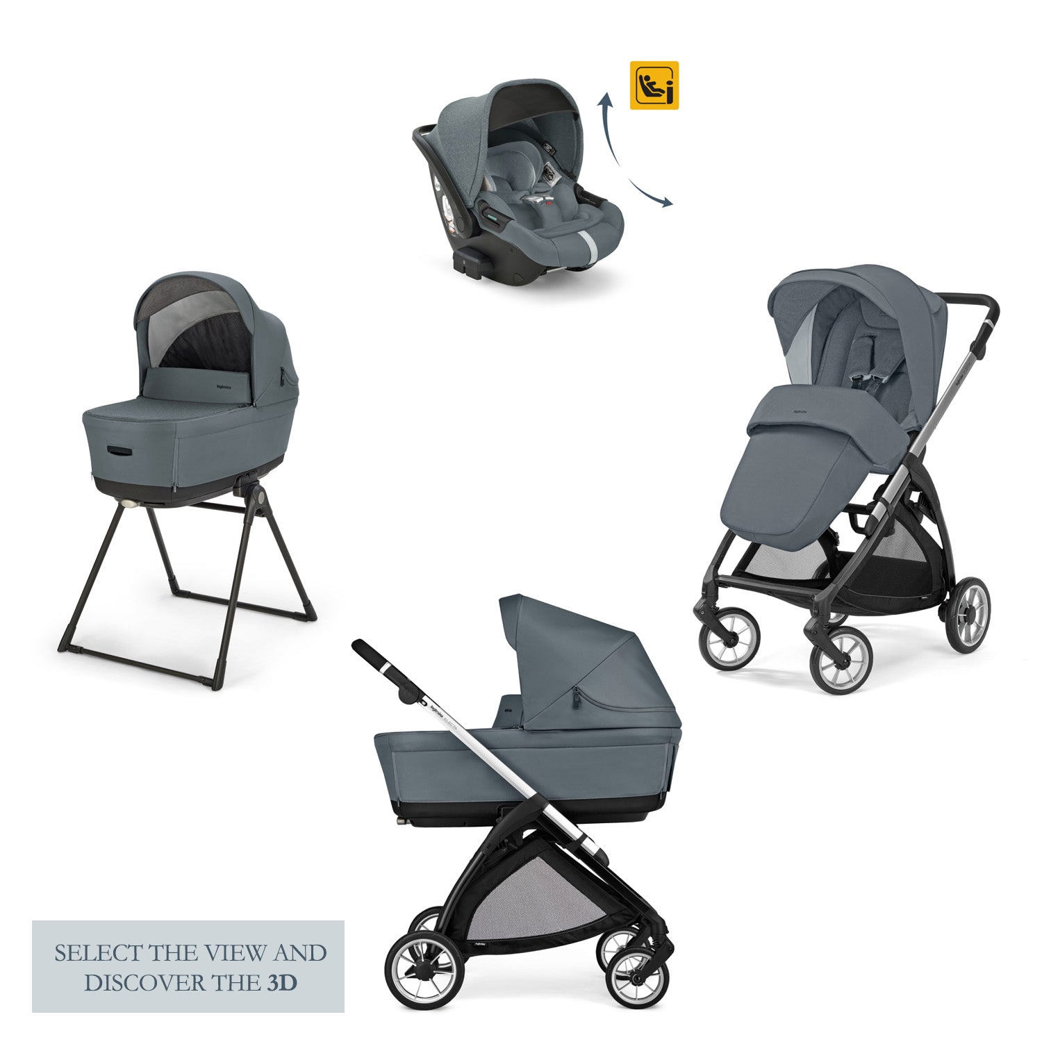 inglesina electa 4in1 travel system 2025 – union grey