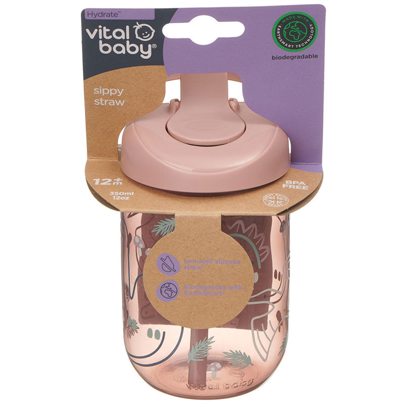 vital baby natural berry sippy straw 350ml