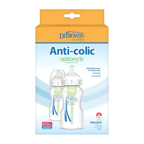 dr browns baby bottles 270ml 2 pack anti colic