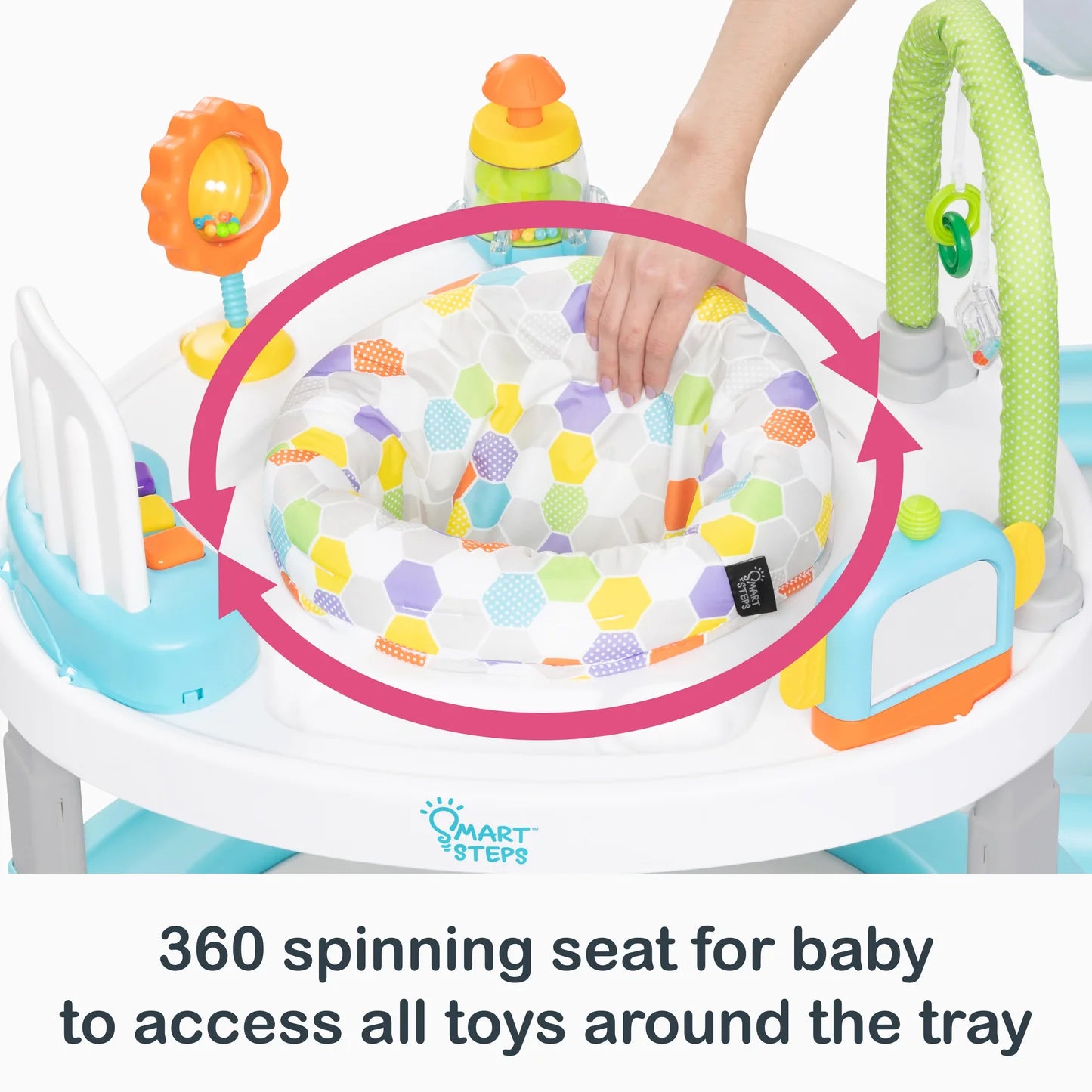 Baby Trend Smart Steps Bounce N’ Dance 4-in-1 Activity Walker – Infant Activity Center