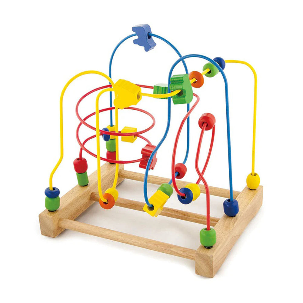 viga large wooden wire beads maze for kids - fun learning toy for toddlers