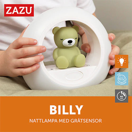zazu billy night light with dimmable light and voice sensor