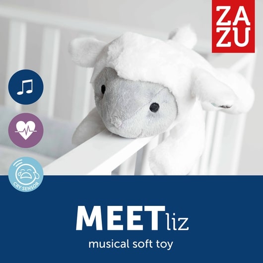 zazu liz the lamb plush sleep soother with heartbeat and sound machine