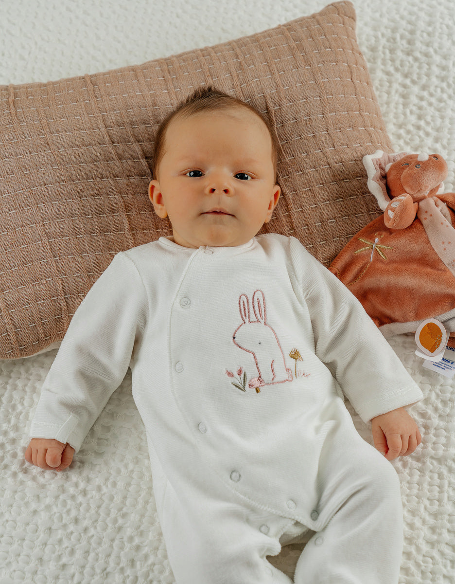 Nookies By Pyjamas-Velvet White  Autumn Forest - 9M