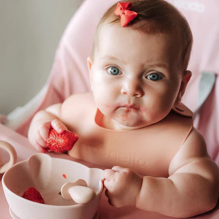 Moonkie Baby Silicone Suction Bowl Set with Spoon & Fork (6M+)