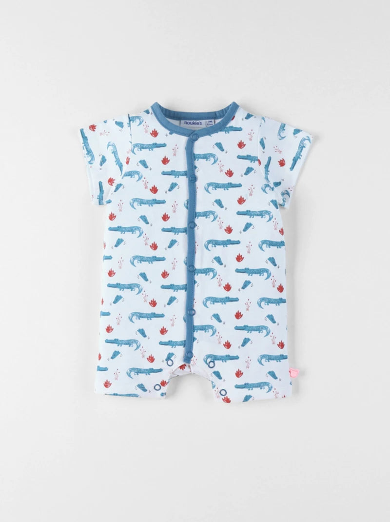 Nookies Romper- Jersey - Little Croco (9M)