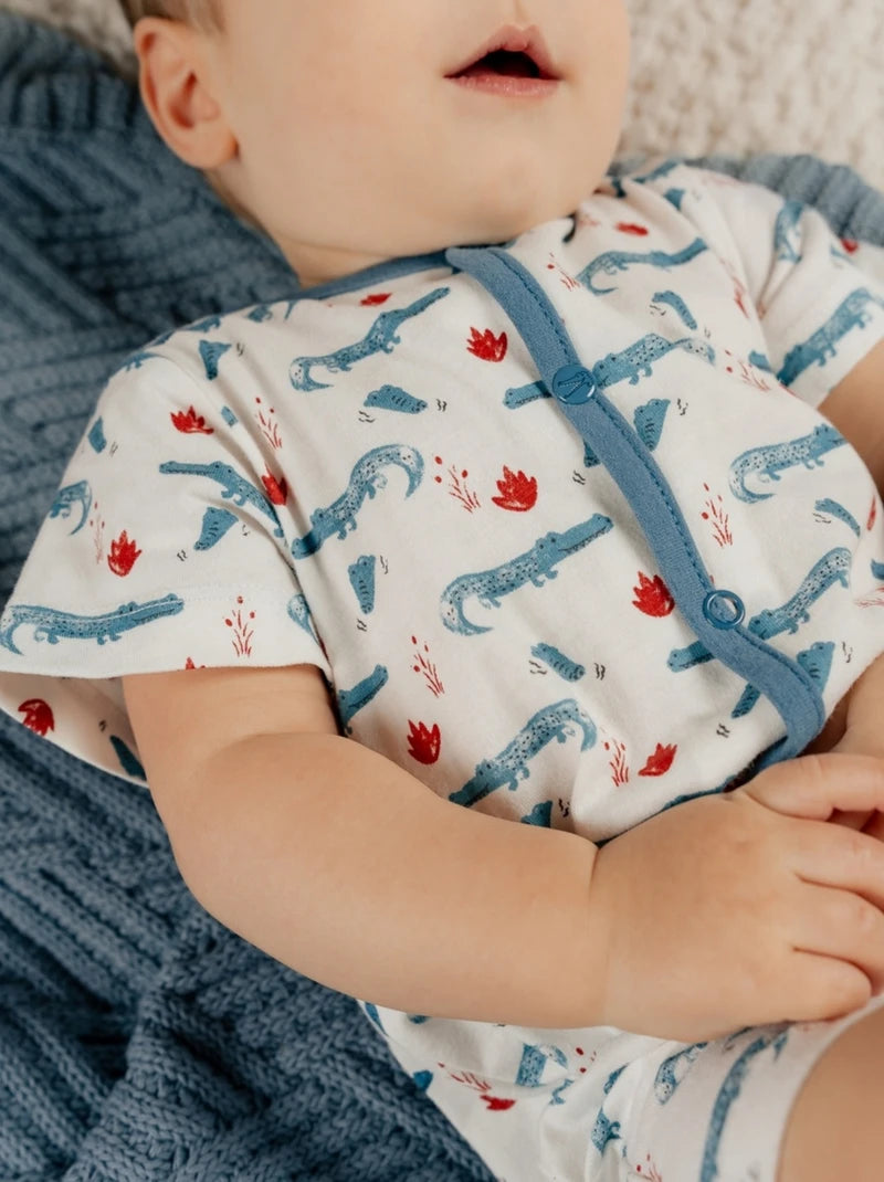 Nookies Romper- Jersey - Little Croco (9M)