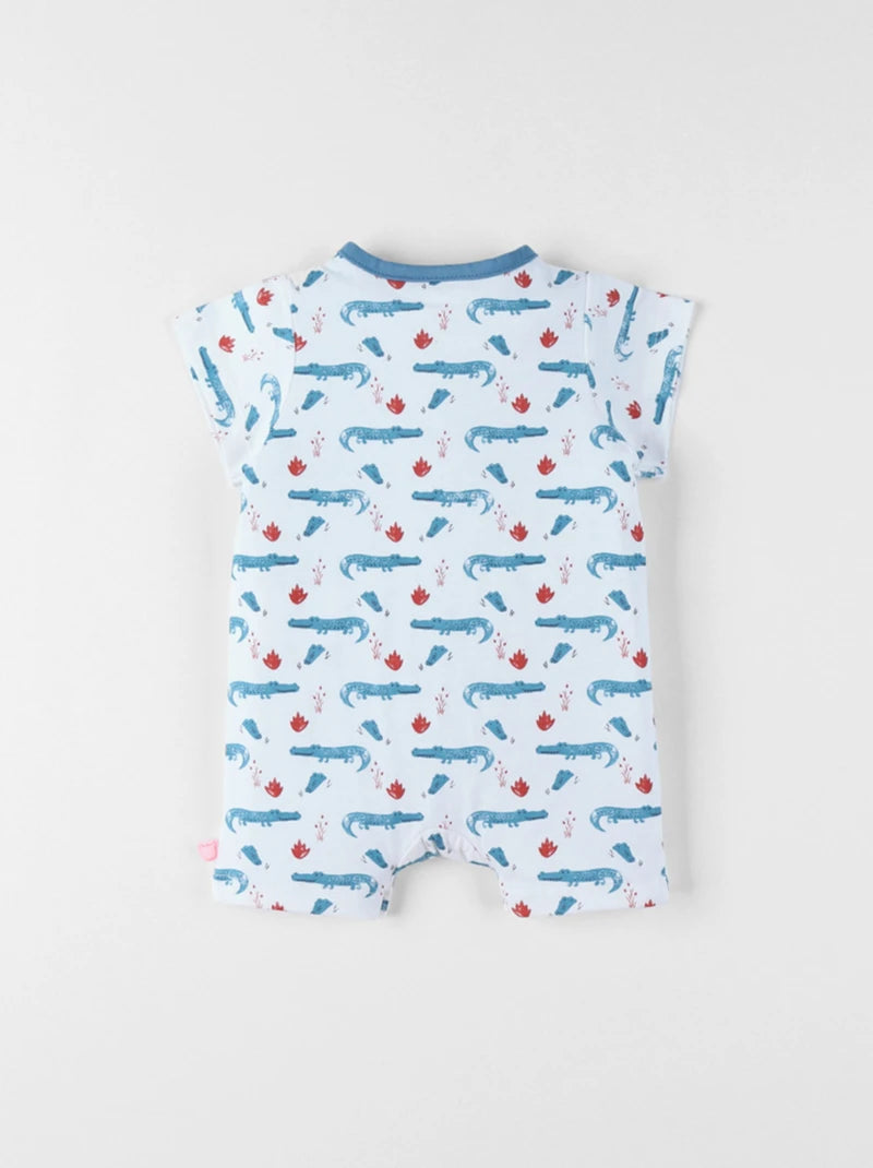 Nookies Romper- Jersey - Little Croco (9M)